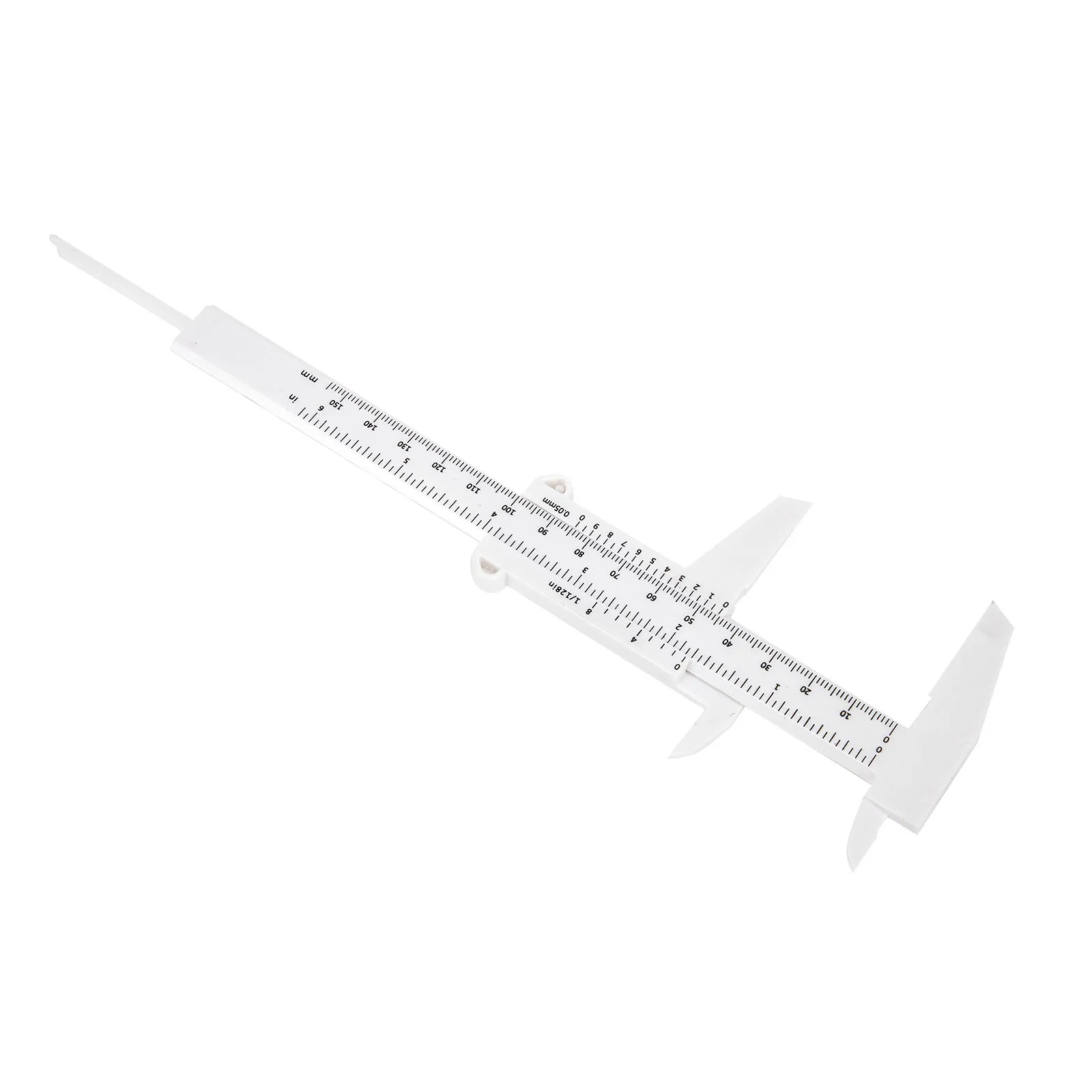 1PCS 0-150mm Vernier Caliper Locking Screw Vernier Caliper Double Rule Scale Plastic Depth Height Measure Tool Manual Measuring