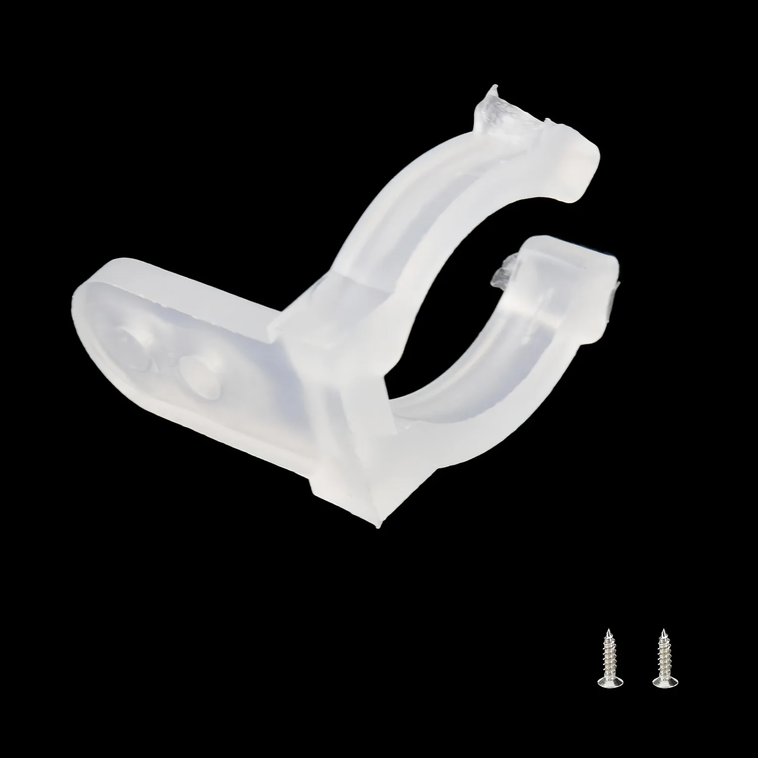 LED string light clips with cable clips and screws are used to hang Christmas lights and outdoor wedding garden LED lights.