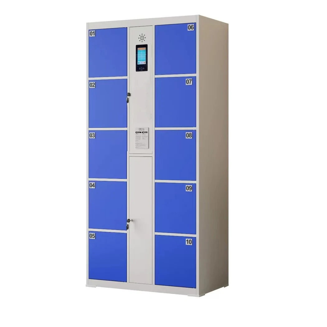 #hu High Quality Supermarket Eco Friendly 7-inch Screen Touchscreen Facial Recognition System Self-service Smart Storage Lockers