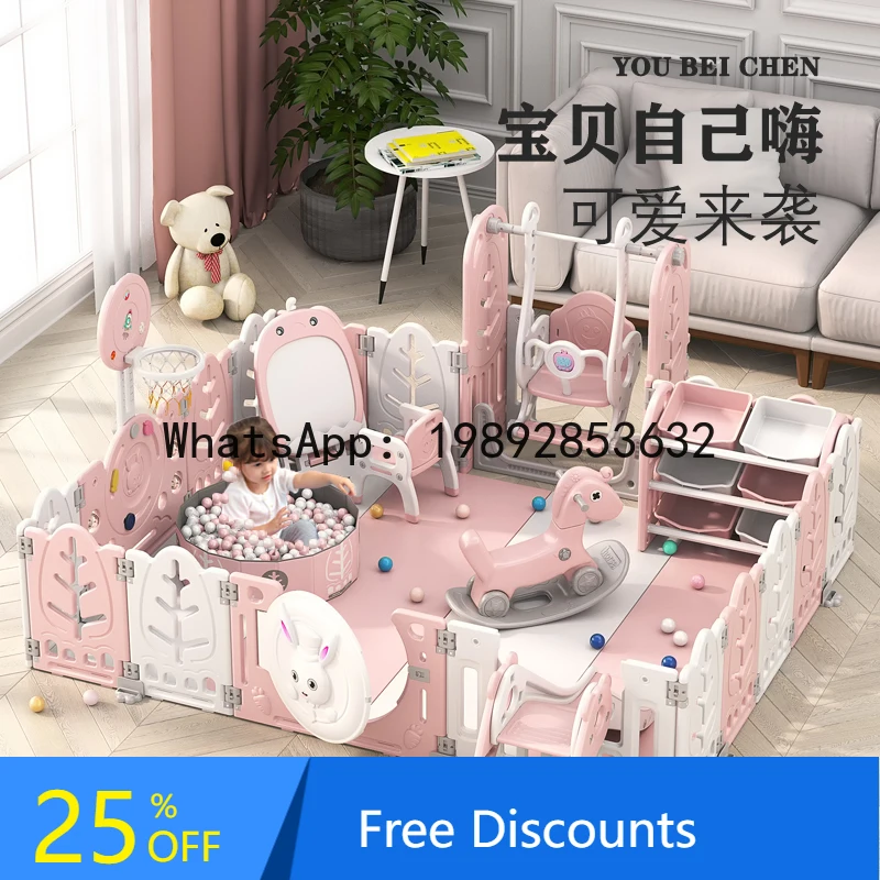 سياج لعب للأطفال، حصيرة زحف منزلية داخلية للأطفال، حاجز واقي، سياج أمان للمشي على الأرض #1