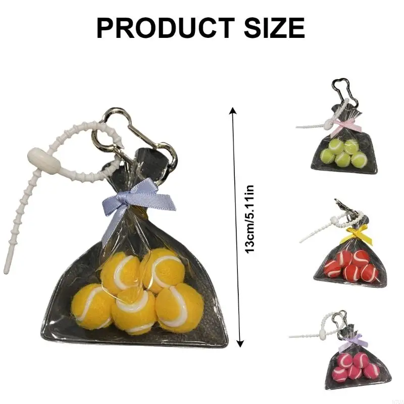 57Qa einzigartige Designs Tennisbeutel Schlüsselbeutelhandwerk von robusten Plüschmaterialien Zubehör für die tägliche und – Detail 6
