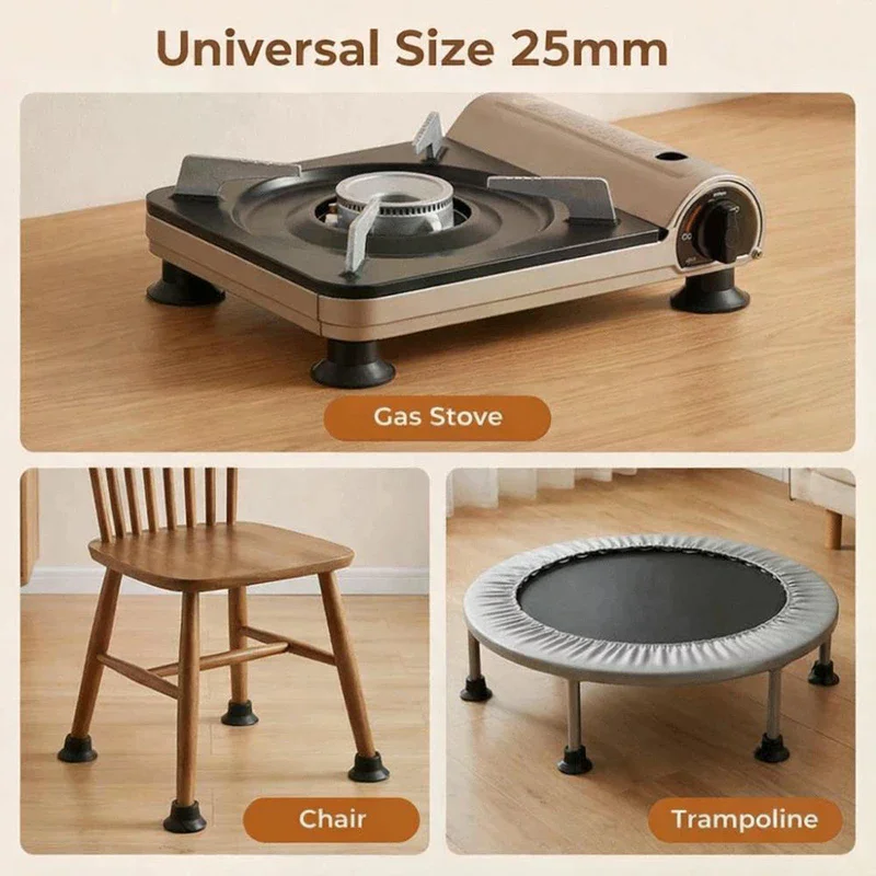 4Pcs Universal Gas Stove Foot Mat Suction Cup Wear-Resistant Gas Stove Non-slip Pad Replacement Silent Jumping Bed Foot Covers