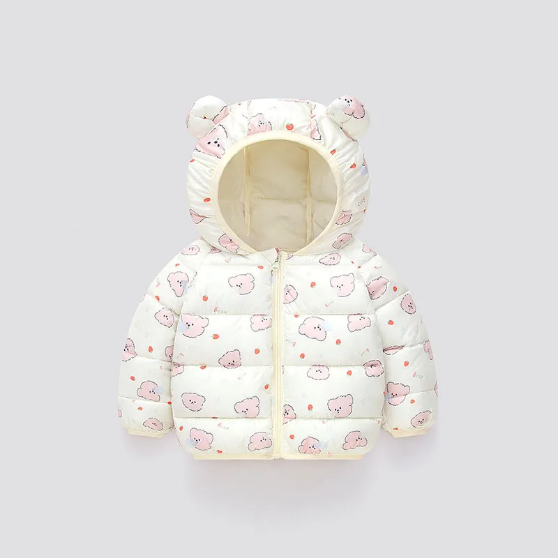 Winter Children Down Jacket Hooded Cartoon Baby Down Coats Ultralight Cotton Padded Kids Down Jackts Warm Children Clothing