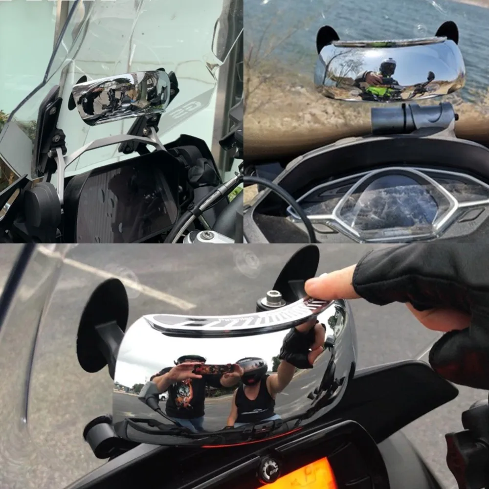 

Fit For YAMAHA MT-07 MT-09 MT-10 MT-03 TRACER 700 900 Motorcycle Windscreen 180 Degree Holographic Wide angle Rear View Mirror