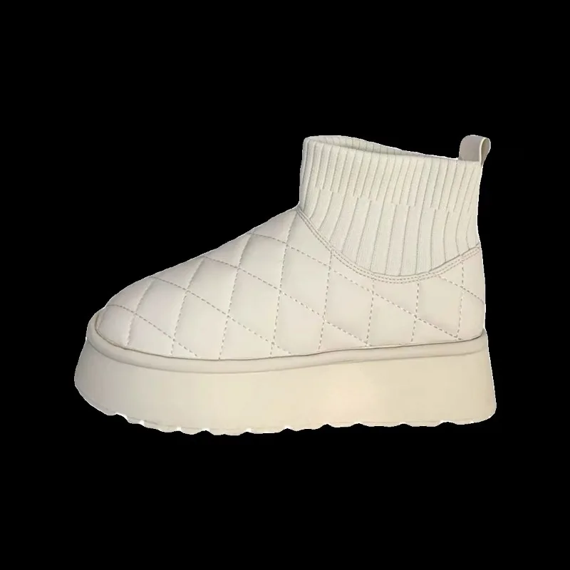 Snow Boots Women\'s Velvet Thickening 2023 New Winter Fashion Short-tube Slip-on Warm Bread Cotton Shoes Uggs Winter Boots