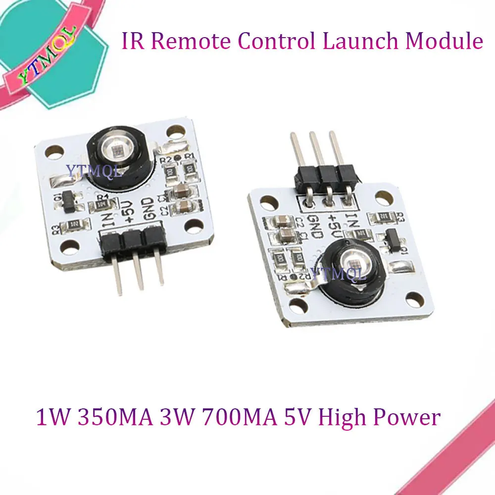 1W 350MA 3W 700MA 5V Daya Tinggi Inframerah Ray IR Remote Control Modul Peluncuran Papan Pemancar Peluncur 940nm LED Mainan RC