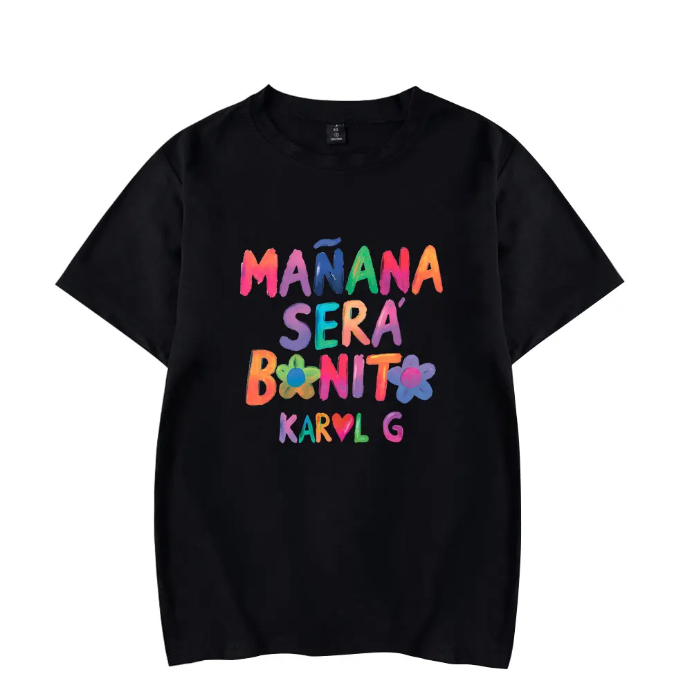 Karol G t-shirt Msb Tour 2023 Rainbow Tee mafranana serà BONITO Album Merch Tshirt donna uomo manica corta t-shirt in cotone