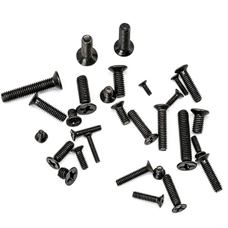 AT19-720Pcs Countersunk Flat Head Mini Screw Set M1.4 M1.7 M2 M2.5 M3 Carbon Steel Computer Notebook Laptop Screws Kit