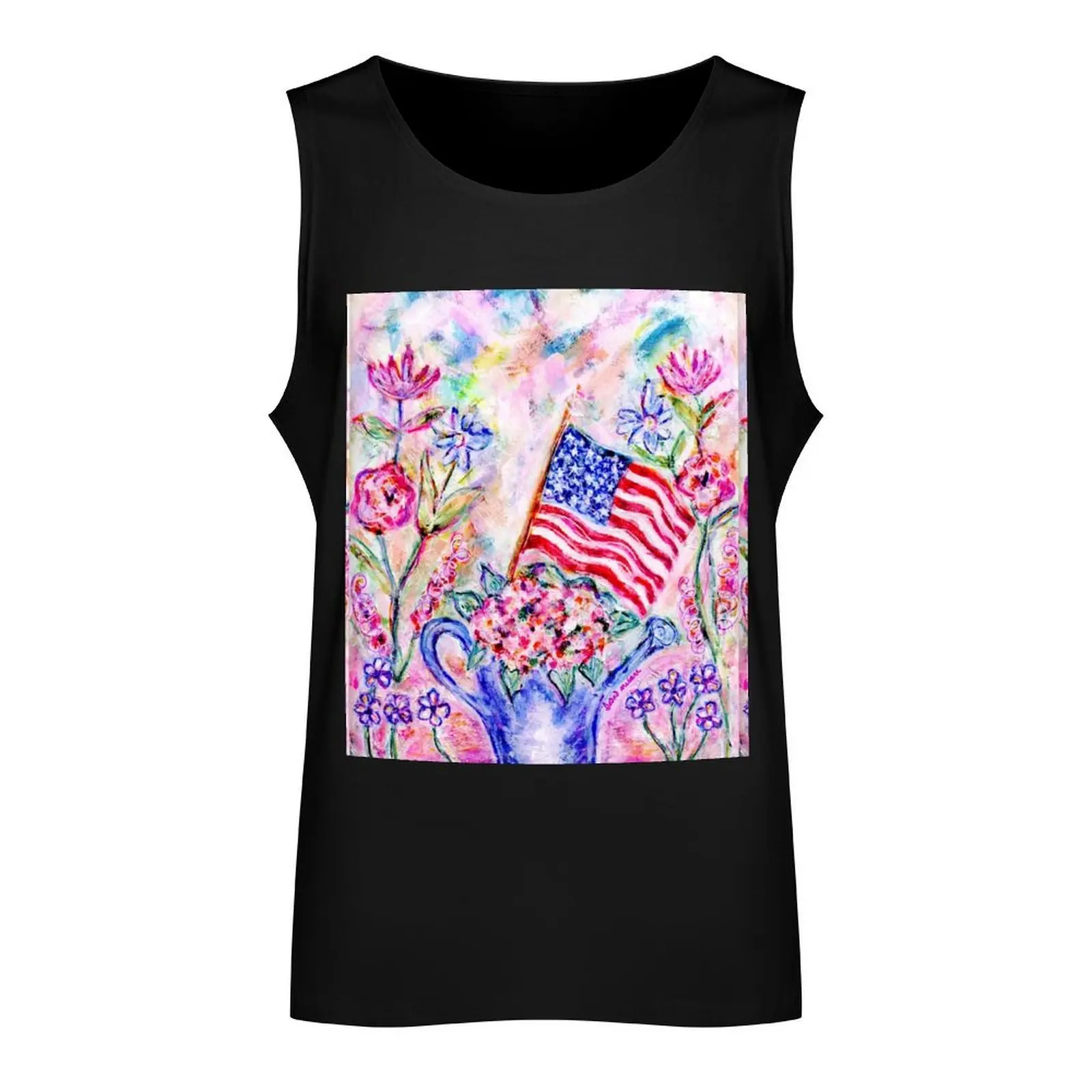 A Patriotic Garden Tank Top vest for men fitness cool things gym for men