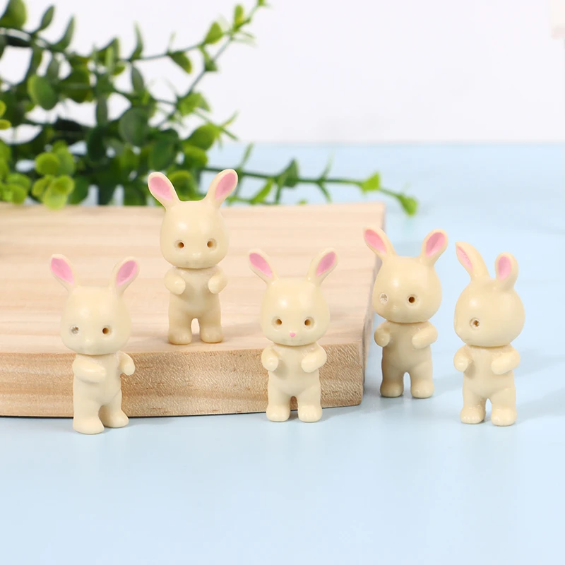 Creative Mini Bunny Doll Baby Dollhouse Scene Decoration Gifts Rabbit Model Toys