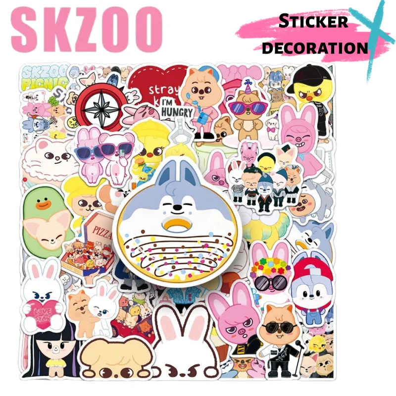 SKZOO Wolf chan Dwaekki Bbokari High-value cute anime peripheral stickers creative personalized cartoon DIY decals decoration