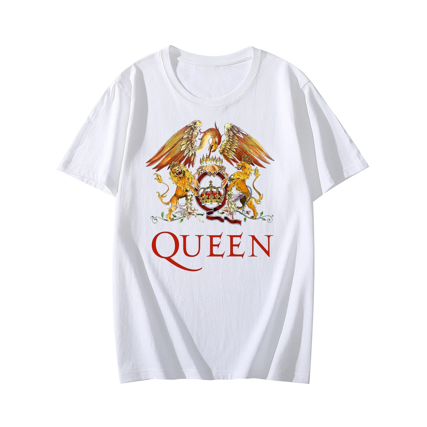 Summer Queen T-Shirts Music Rock Band Print Streetwear Men Women Casual Fashion Oversized T Shirt Pure Cotton Tees Tops Clothing