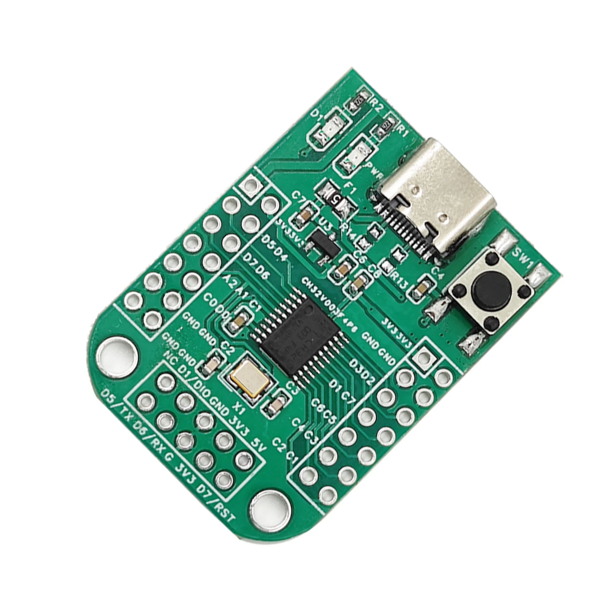 CH32V003 EVT Development Board CH32V003F4P6 MCU QingKe RISC-V2A 1-Wire SDI System Main Frequency 48MHz WCH