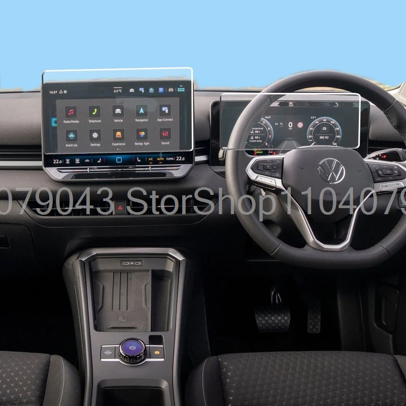 Tempered Glass Screen protector For NEW Volkswagen VW T-Roc 2026 2027 12.9 inch car GPS Navigation and 10.25 inch dashboard