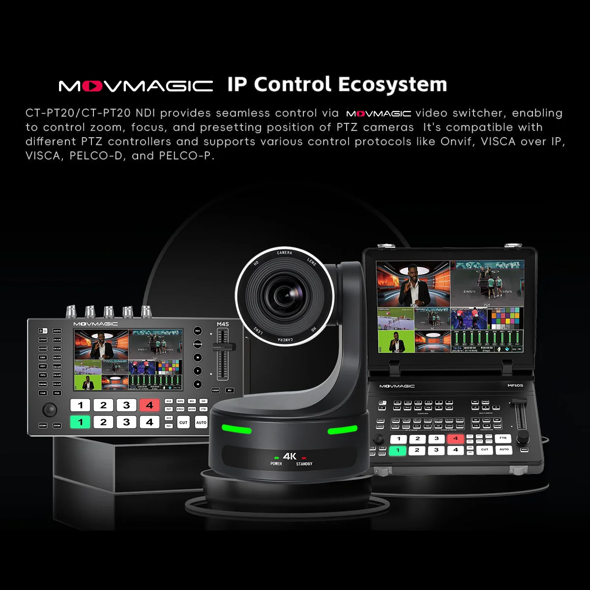 MC2 20X Movmagic PTZ Livestream Conference Camera With 1 Year Warranty ISO9001 Certified