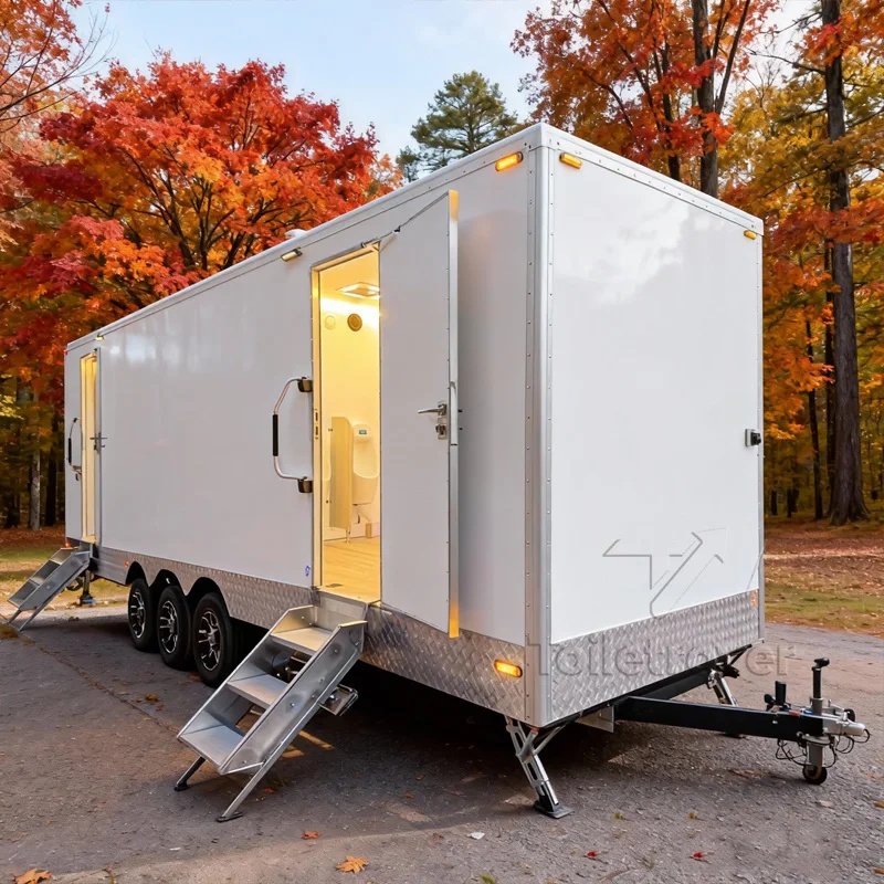 Custom Multicab Portable Restroom Trailer Vip Luxury Bathroom Trailers Outdoor Portable Mobile Toilet Trailer for Sale