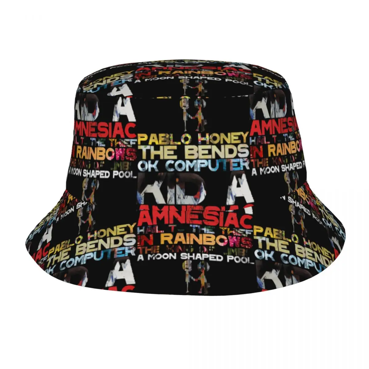 Summer Travel Headwear Radiohead Discography Merch Bucket Hat Stylish Unisex Sun Hats Bob UV Protection Fishing Cap Outdoor