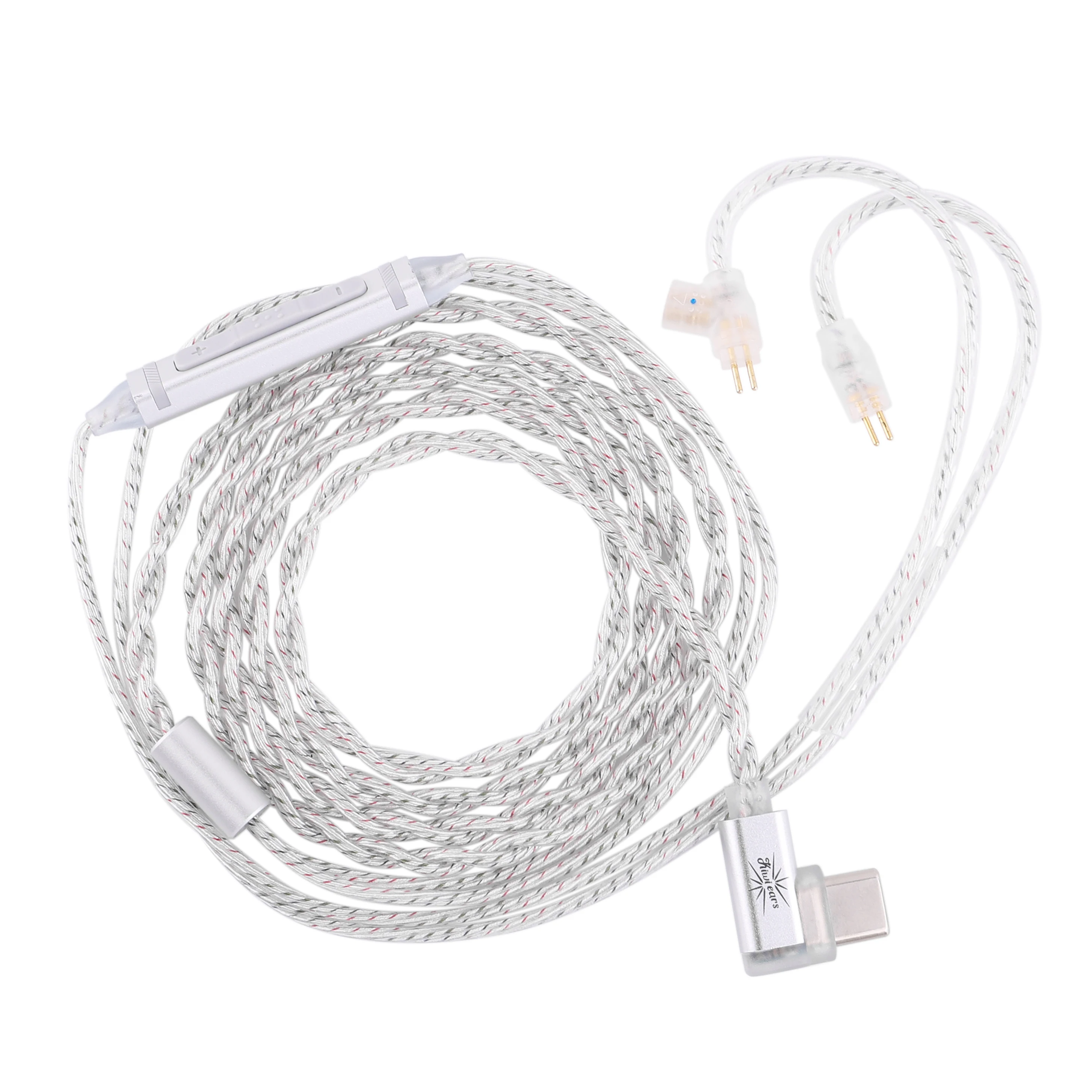 Image of Kiwi Ears S-Link Typ-C 0,78mm IEM-Kabel mit Spezialisiertem Gaming-Mikrofon mit USB-C-Kabel für Gamer