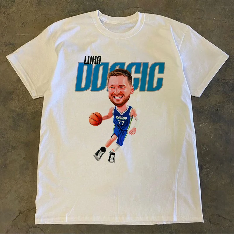 

Foreign Trade Tail Goods Dongqi Cartoon Loose Digital Direct Injection Cotton Wide Neckline Short High Quality Luxury Brand