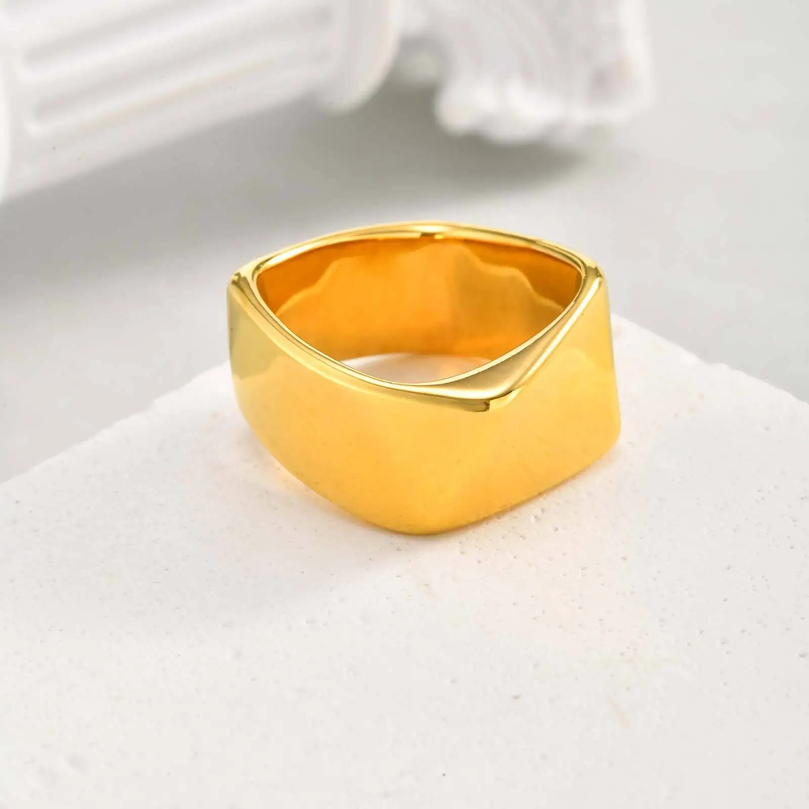 خاتم دائري من الفولاذ المقاوم للصدأ ، خاتم بتصميم أشعة الشمس المشرقة ، مجوهرات حساسة هدية للنساء/الفتيات #3