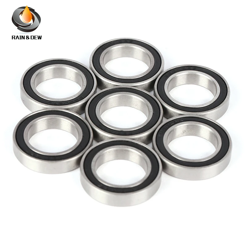 1Pcs S6802-RS Stainless Steel  Hybrid Ceramic Bearing 15x24x5 mm ABEC-9  Bicycle Bottom Brackets Spares