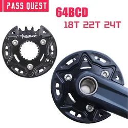 Pass Quest  64BCD 18T 22T 24T SR/ForShimano Direct Mount Crank Street Guards Wide And Narrow Chainring Cycling