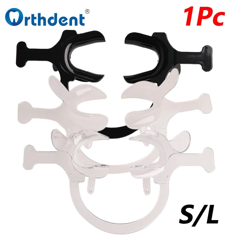 

1Pc Dental Orthodontic C-Type Mouth Opener Transparent Plastic Tooth Intraoral Lip Cheek Retractor with Handle Dentist Supplies