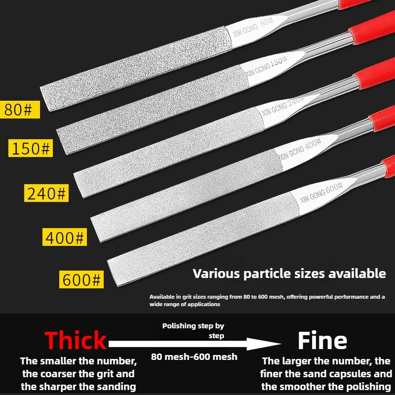 Diamond Files, Top-grade Alloy Hand Files, Files of Various Shapes, with Dimensions of 5*180mm - Image 3
