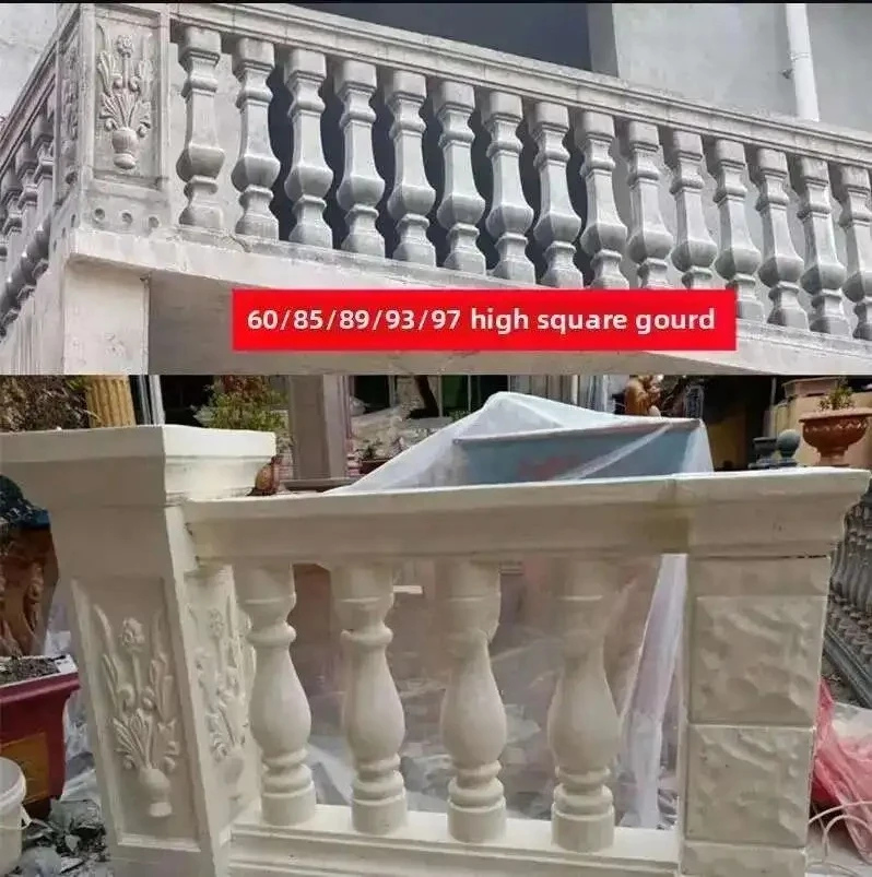 Handrail Fence Column Building European Garden Decoration Retro Roman Columns Mold Home Garden Cement Vase Column Villa Balcony