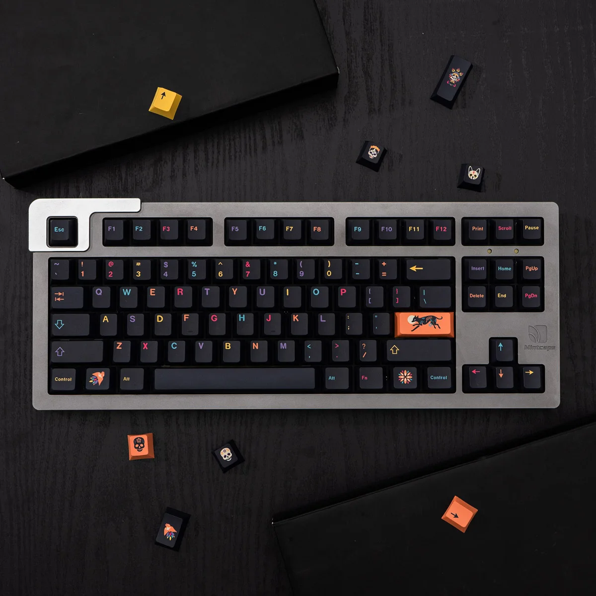Gmk mictlan Large Set Cherry Profile Pbt Keycap Dye-Sub English Custom Personality Keycaps For Mechanical Keyboard  61/64/68