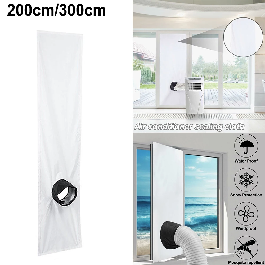 1 PC 200/300CM Shutter  Seal For Portable Air Conditioner  And Tumble Dryer Mobile  Air Conditioning Sealing  Cloth Kit  ﻿