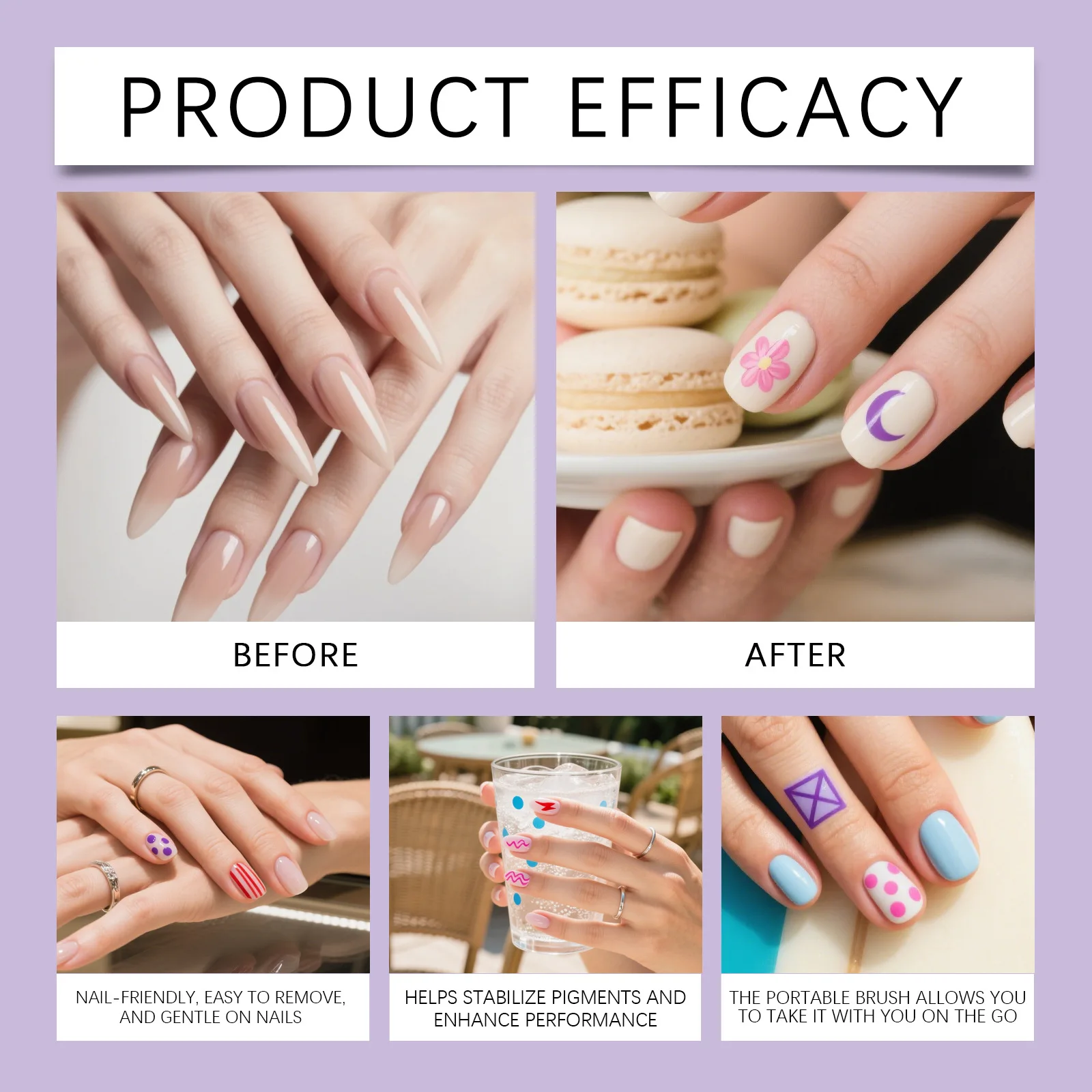 DIY Nail Art Malstift, einfach zu verwendendes, mehrfarbiges Liner-Zeichenwerkzeug für Nagelspitzen, Deko, Salon, Heimmaniküre und kreatives Design