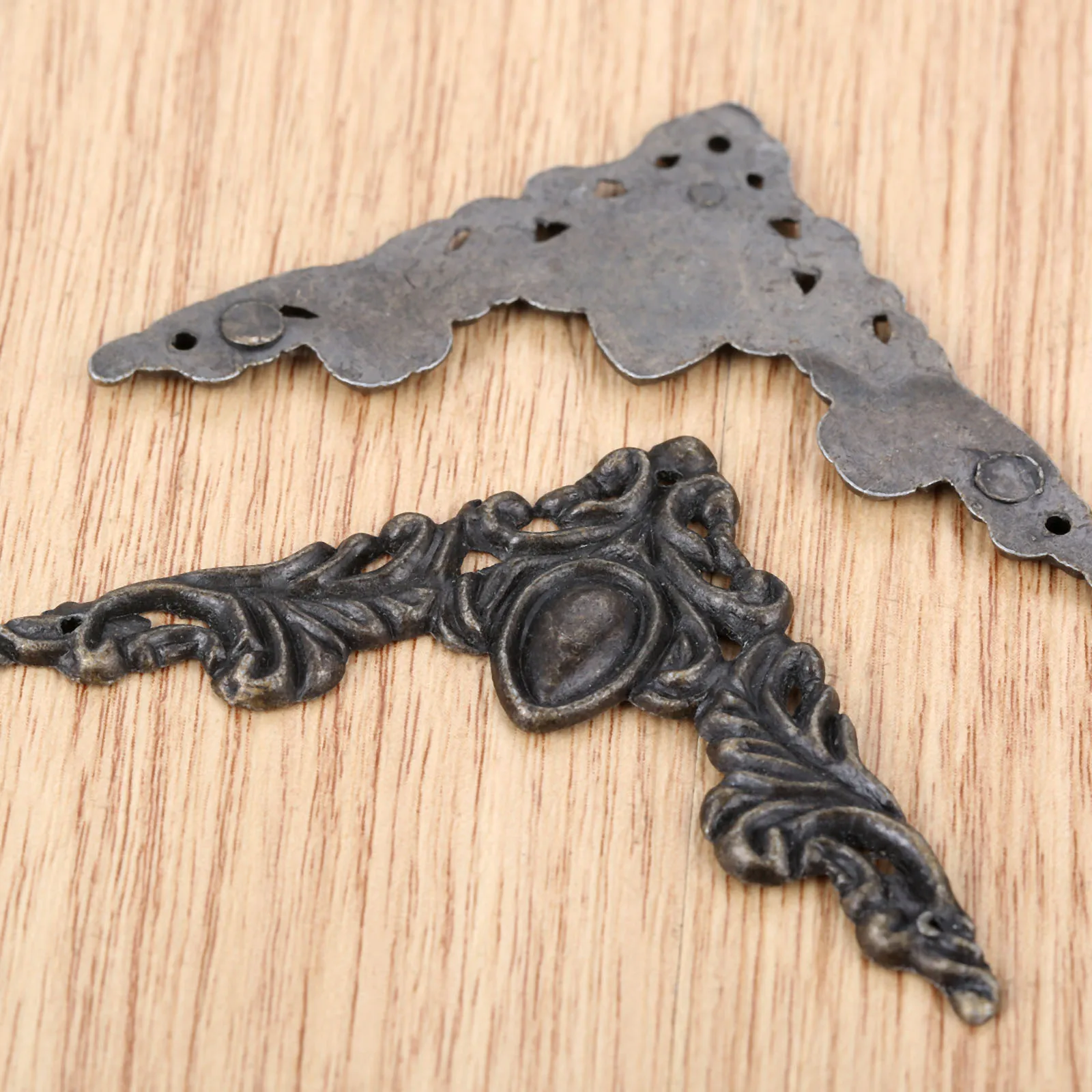 4Pcs Antique Bronze Decorative Protectors 50*50mm For Book Corner Protector Box Book Scrapbook Metal Album With Nails - view 6