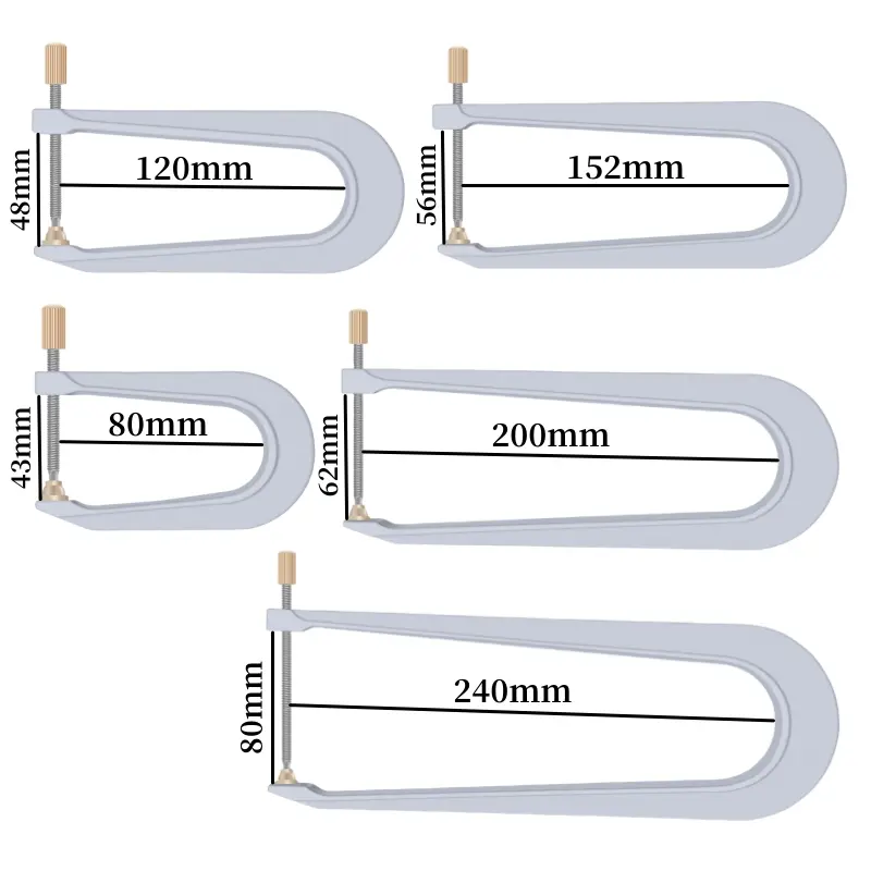 Violin Bass Bar Clamp Aluminum Fiddle Bass-Bar Clamps Board Fix Viola Cello Sound Beam Bridge Clip Luthiers Repair Tools - Image 5