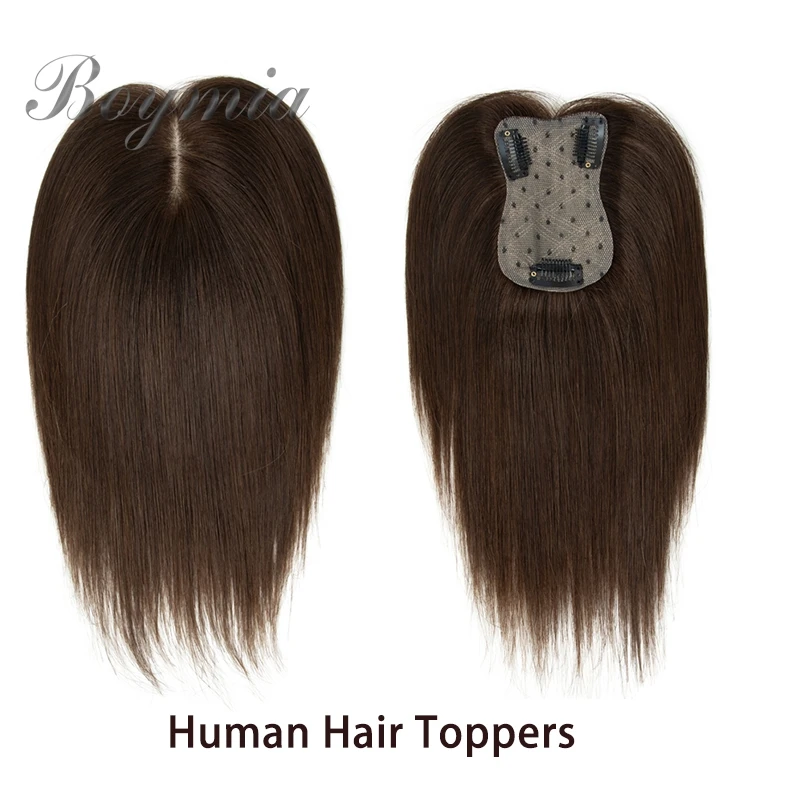 أغطية شعر Boymia للنساء شعر بشري حقيقي 360 درجة ° أغطية شعر بشري ثلاثية الأبعاد للنساء مع مشبك شعر رفيع 20 بوصة 25 بوصة 30 بوصة 35 بوصة سم #2