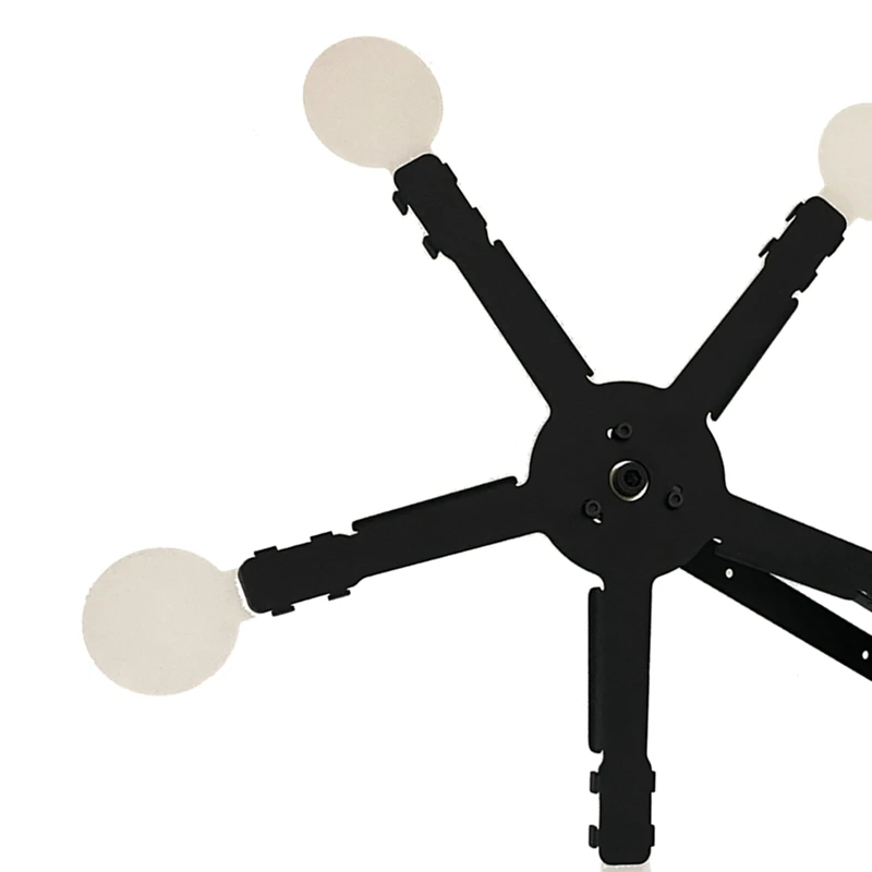 Resetting Rotate The Metal Shooting Target Stand With 5 Steel Plates For Pistol Airsoft BB Guns Targets Stand Kit Black