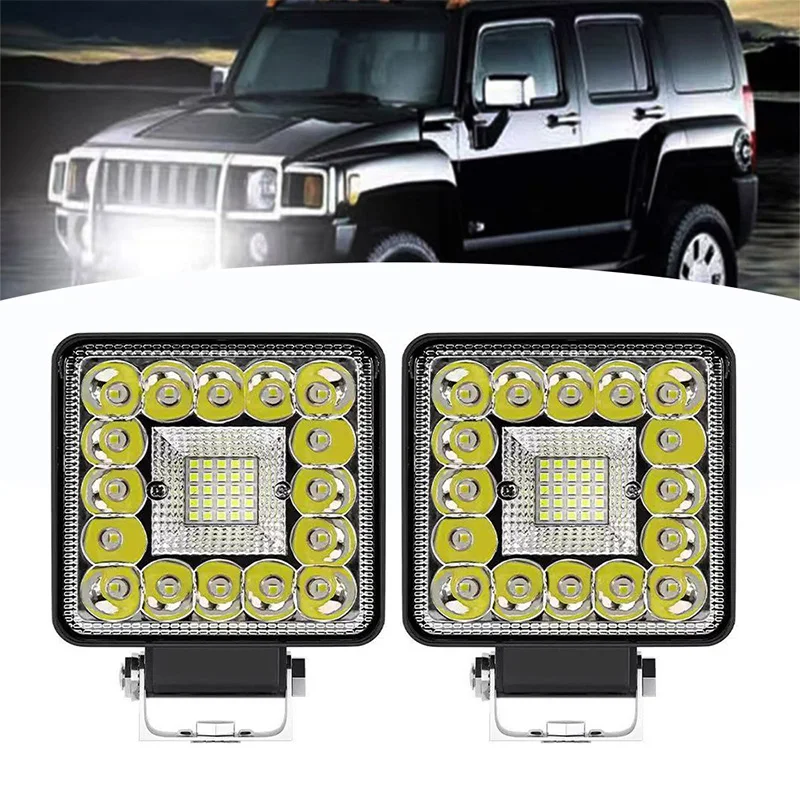 

LED Work Light 4inch Square 41LED Combo LED Light Driving Light Modification Headlight Auxiliary Light Flood Fog Lamp12v 24v
