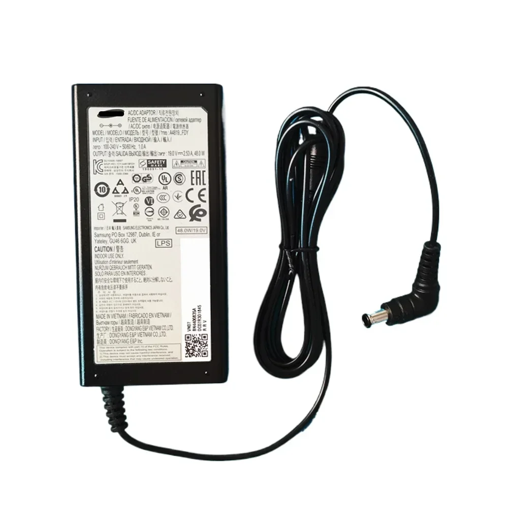 Monitor AC/AD Adaptador Carregador de fonte de alimentação A4819_FDY BN44-00835A 48W 19V 2.53A un32j4000af un32j5205 UA32J4088A HW-K430/ZC