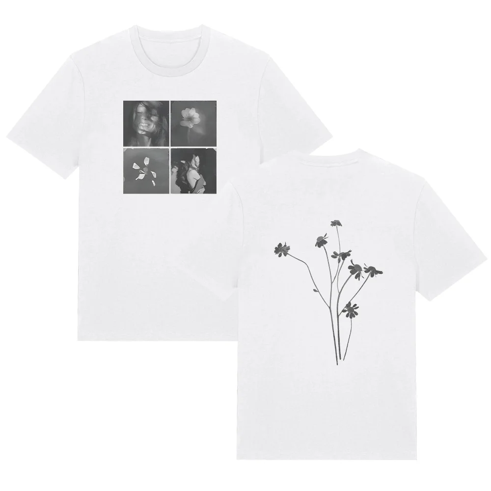 Camiseta con estampado de pétalos de Ariana Grande 2026, camisetas gráficas de Ariana Grande, camisetas de moda para hombre y mujer, camisetas estéticas de algodón puro a la moda