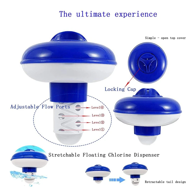 Stretchable Chlorine Dispenser, Floating Chlorine Dispenser For Hot Tub Pool Spa Water Parks,For Pool Dosing Device