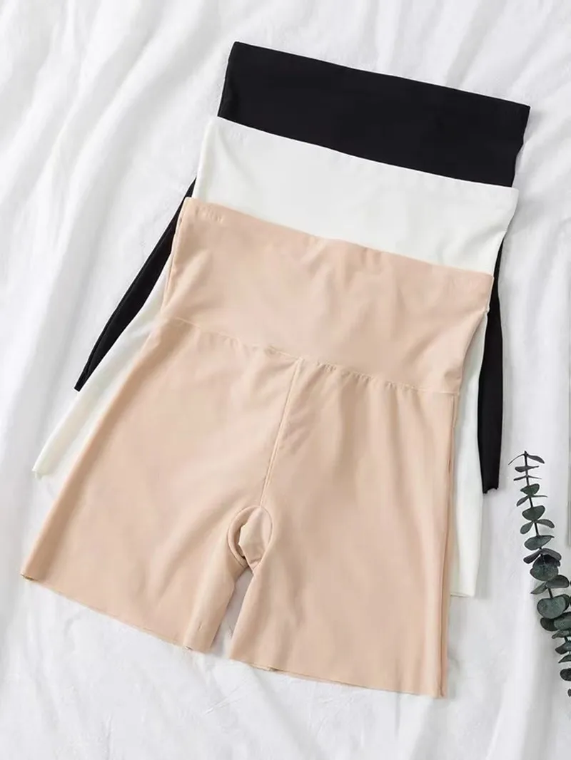 

Seamless Women's Shapewear Shorts Anti-Light Bottoming Pants Thin Non-Rolling Waist Tying Summer Bottoms Fashionable Underwear