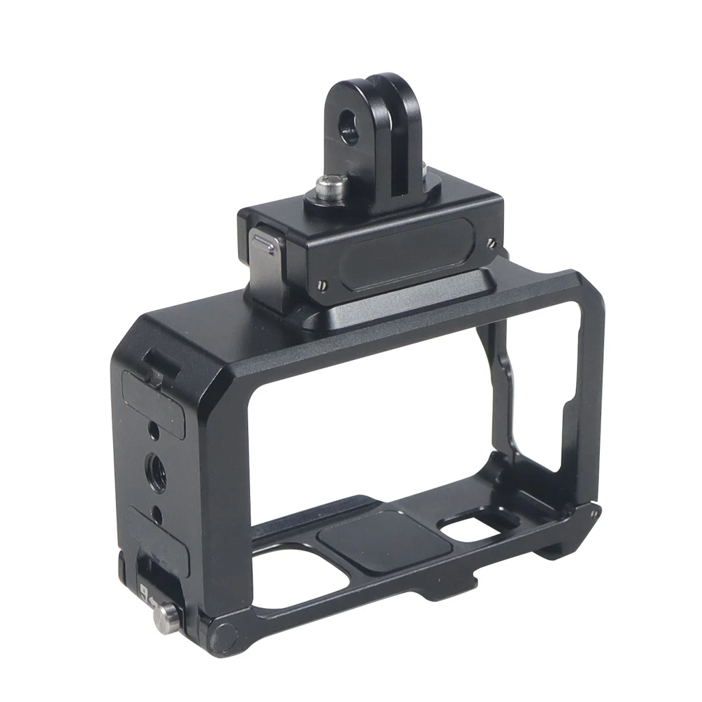 Neue Metallkäfig-Rig-Magnetgrundplatte für DJI OSMO Action 3 4 5 Pro Schutzrahmengehäuse Erweitern Sie den Kaltschuh-Montage-Stativadapter – Detail 12