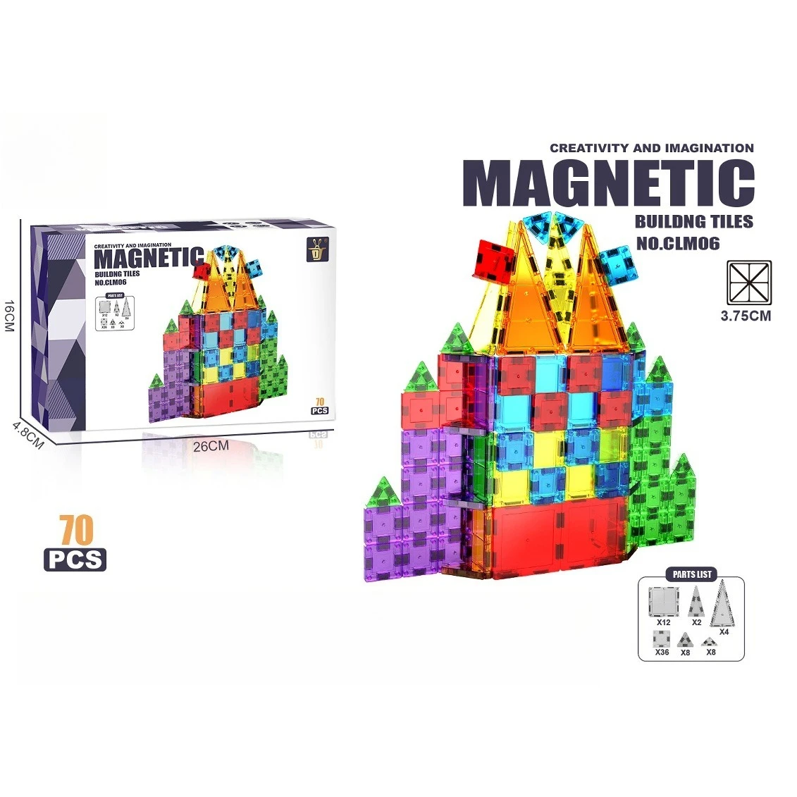 3.75 ซม.มินิแม่เหล็กชิ้น Building Blocks การศึกษาแม่เหล็กของเล่นเด็กแบบพกพาชุด DIY ASSEMBLY MOC อิฐของขวัญ