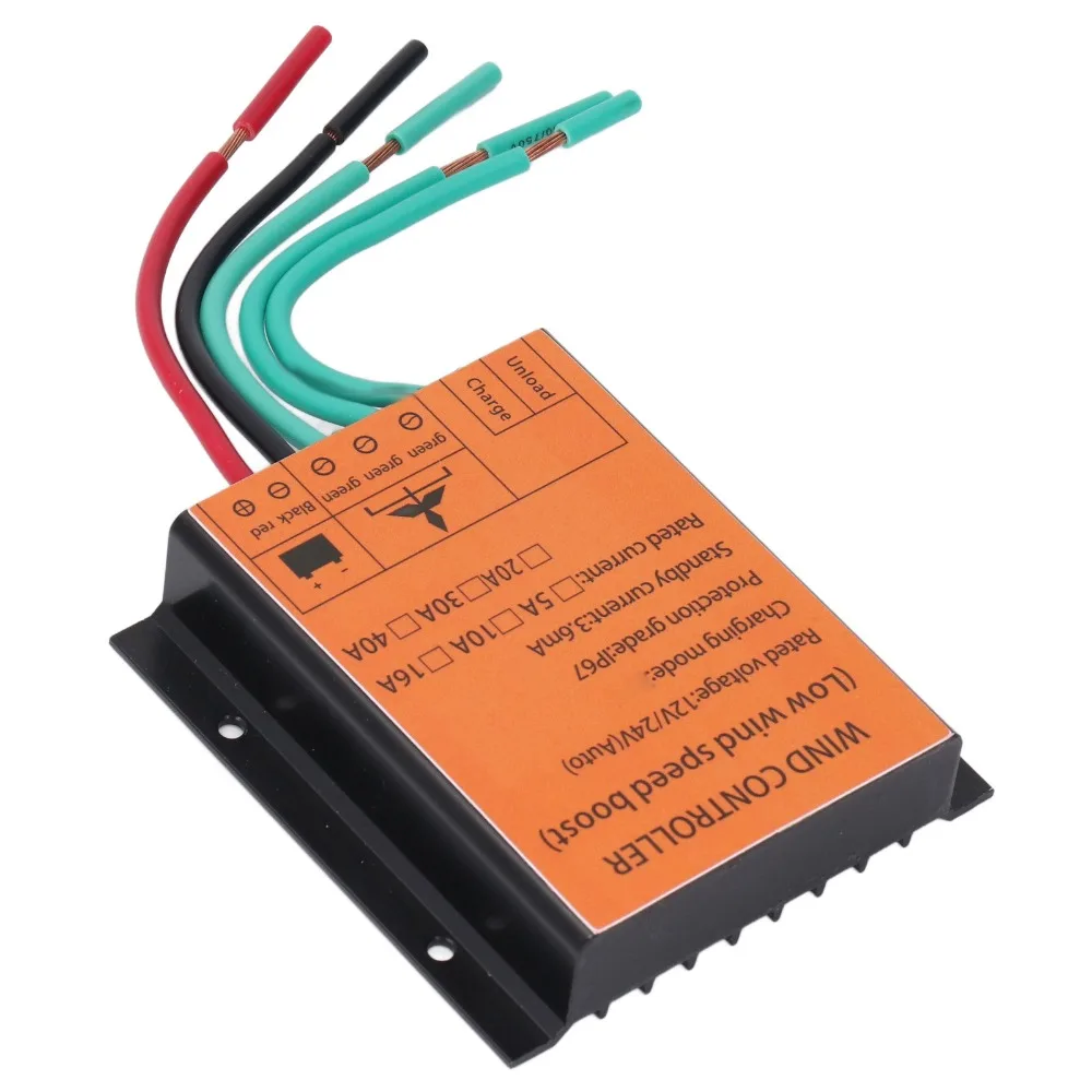 12V/24V Auto Match Wind Generator Controller 600W IP67 Wind MPPT Charge Controller Universal 40A