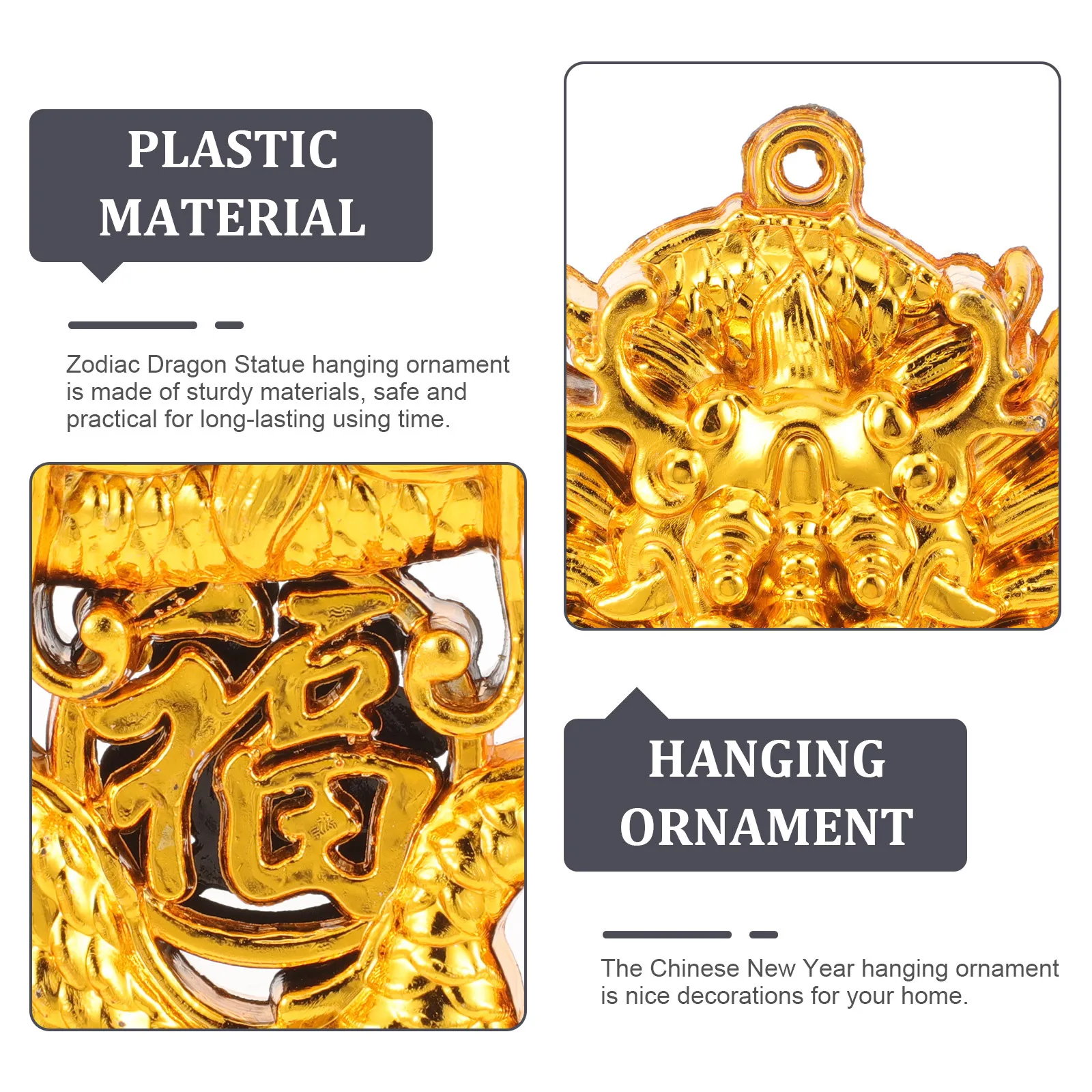 

Spring Festival Supplies Ornament Chinese New Year Dragon Decoration Ornaments Golden