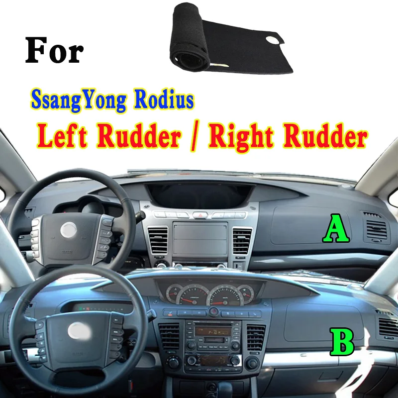 

For SsangYong Stavic Rodius Turismo Mk2 Car-Styling Dashmat Dashboard Cover Instrument Panel Insulation Sunscreen Protective Pad