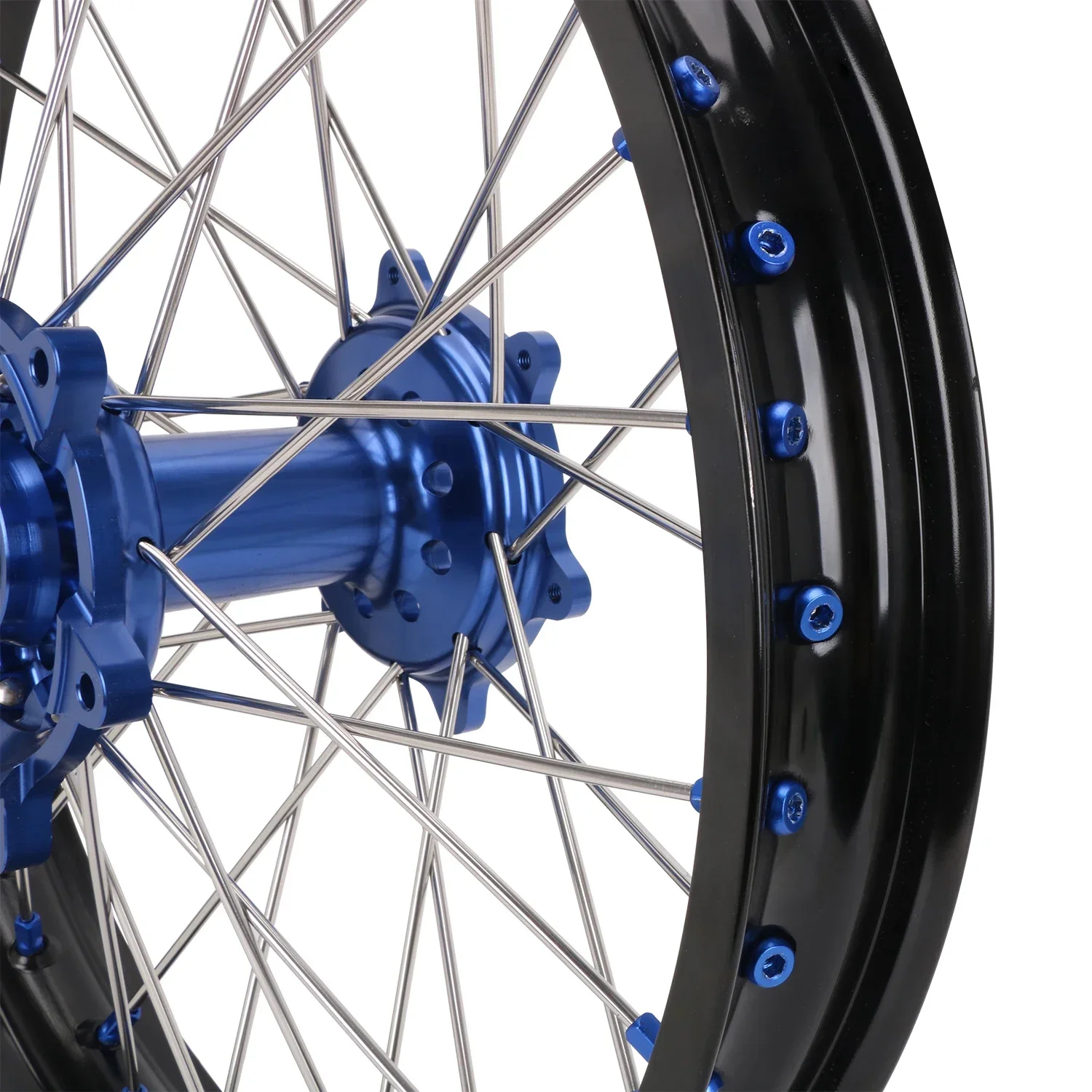 JFG 2.15*18 Motorcycle Aluminum Spoke Wheels Motocross Rims Set For YZ250F YZ450F