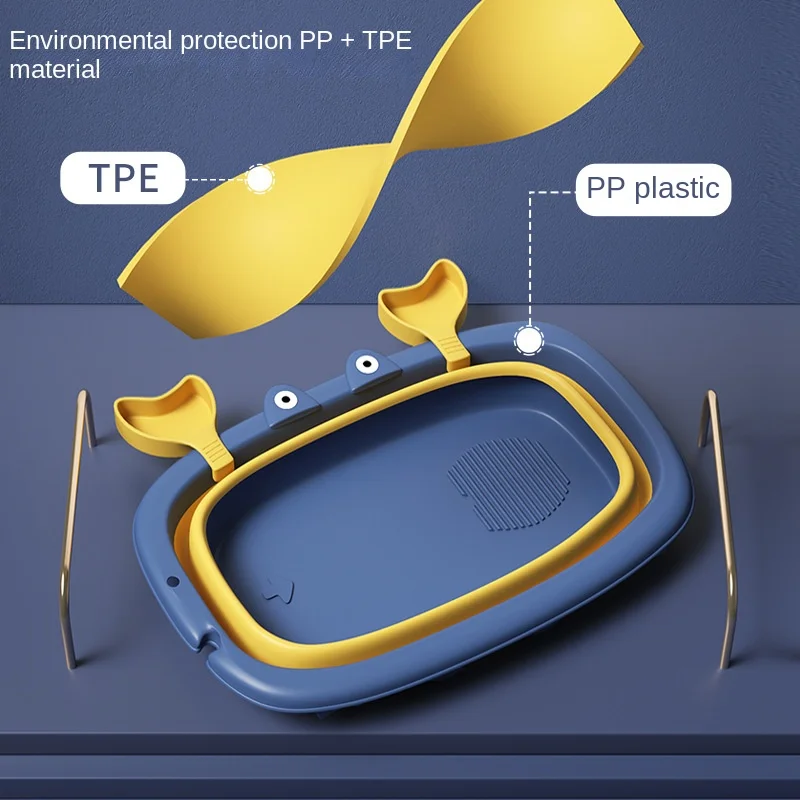 Baby Bath Tub Baby Foldable Tub Children can sit and lie down Small Bath Tub Household Newborn Children\'s Products