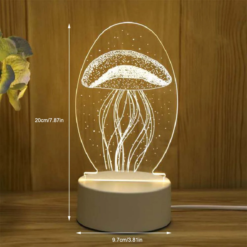 3D LED Table Lamp Creative LED Night Lights Lovely Night Lamp 3D Table Lamp For Home Bedroom Wedding Party Decorative Light