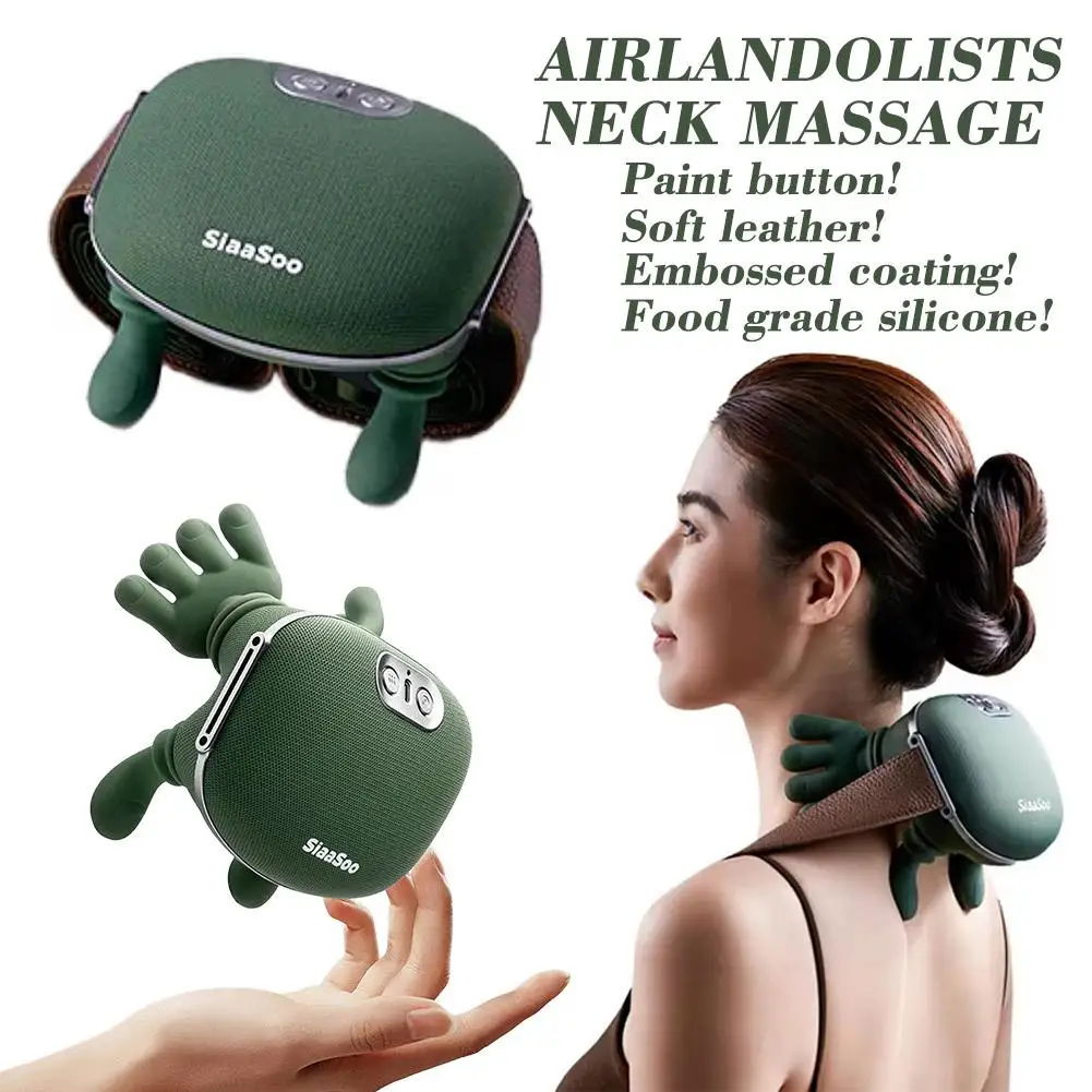 Neck Shoulder Massager Deep Tissue Shiatsu Back Cervical Massage Machine Bionic Heated Fatigue Relief Relax Muscle
